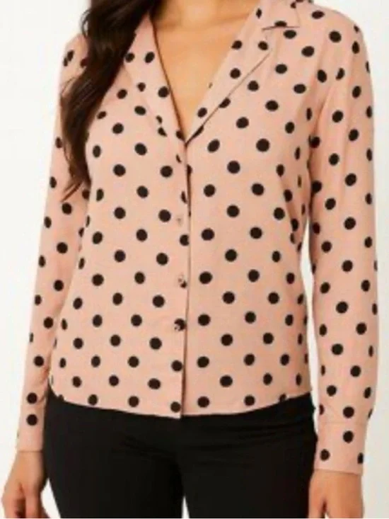 NWT Reformation Willa Polka Dot Button-Down Top Small - Picture 2 of 5